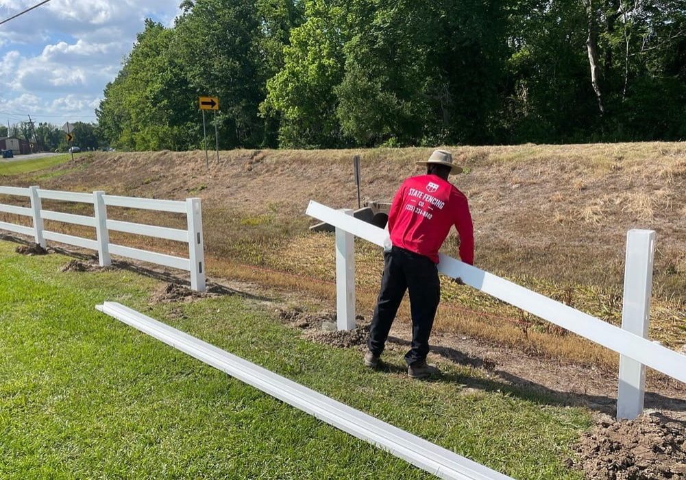 Repairing a fence in Baton Rouge